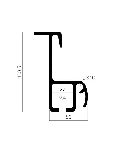 PERFIL DE LONA LATERAL 100 L 6750