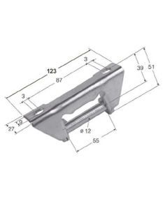 BISAGRA TRAPECIO TIR Nº8 CINCADA SIN PLETINAS NI TORNILLOS