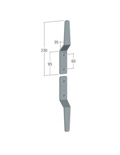 SOPORTE CABLE TIR EN 2 PIEZAS