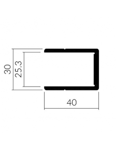 PERFIL U SENCILLA 25x40 mm...