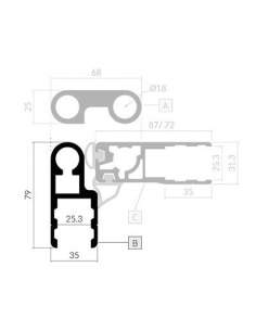 Perfil pilar puerta...