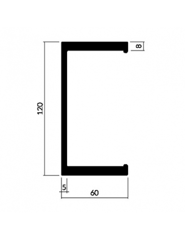 PERFIL VIGA CENTRAL 120X8 L 6000