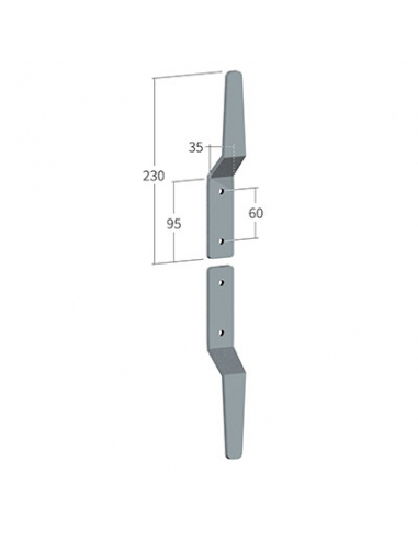 SOPORTE CABLE TIR EN 2 PIEZAS