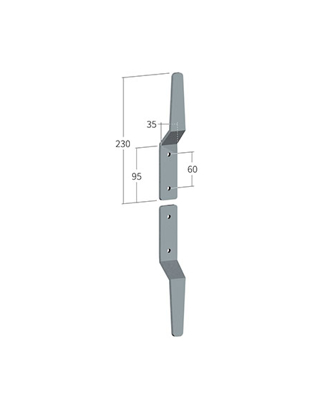 SOPORTE CABLE TIR EN 2 PIEZAS