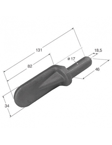 MACHO M-5 PARA BISAGRA CON NERVIO