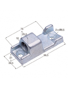 HEMBRA DE BISAGRA HESTAL EN ALUMINIO (BASE ALTA)