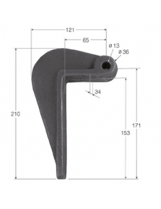 HEMBRA BISAGRA HB-2 BASCULANTE GRANDE PARA VOLQUETE