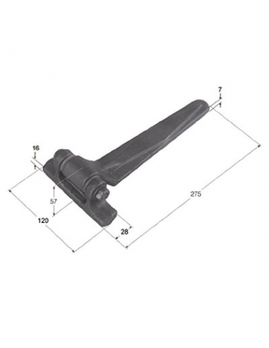 BISAGRA FORJADA B-1 CON CASQUILLO NYLON