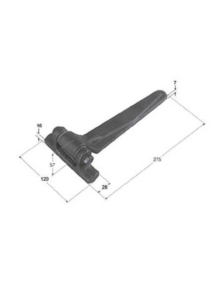 BISAGRA FORJADA B-1 CON CASQUILLO NYLON