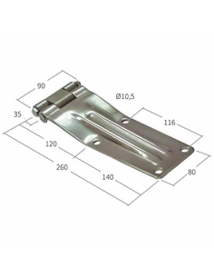 BISAGRA ARTICULADA PARA SOLDAR INOX