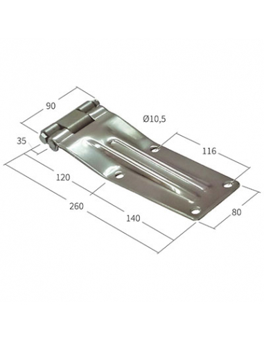 BISAGRA ARTICULADA PARA SOLDAR INOX