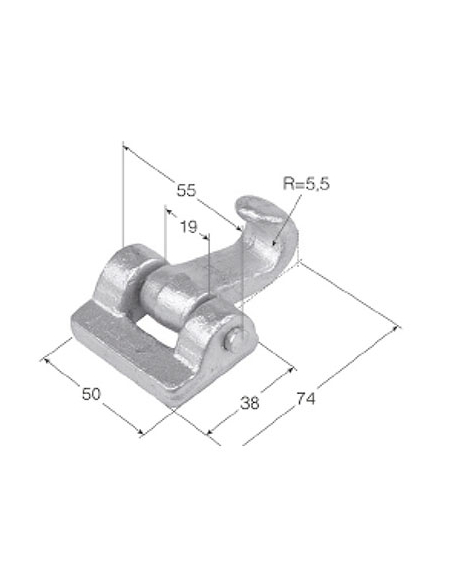 UÑA DE CIERRE ARTICULADA U-7