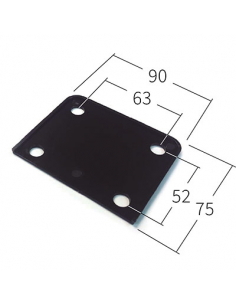 PLASTICO BASE PARA PUENTE DOBLE FALLEBA AUTOMATICA  PUERTA ESTANDAR TAPA NEGRA INOXIDABLE