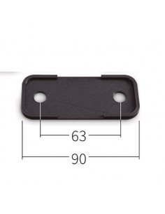 PLASTICO BASE PARA PUENTE SIMPLE FALLEBA AUTOMATICA  PUERTA ESTANDAR TAPA NEGRA INOXIDABLE