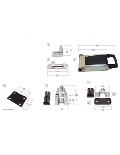 FALLEBA FURGON AUTOMATICA Ø21,3 INOXIDABLE CON LEVAS, CAMBRONES, PUENTES DE SALTO Y 2 PUENTES SENCILLOS