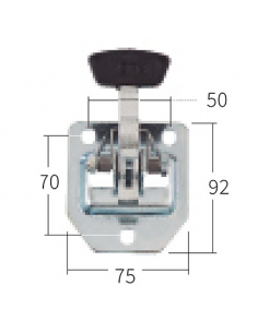 RETEN PALANCA FALLEBA EXT. TIPO CONTAINER CERRADURA 1/2 Y 3/4 INOX