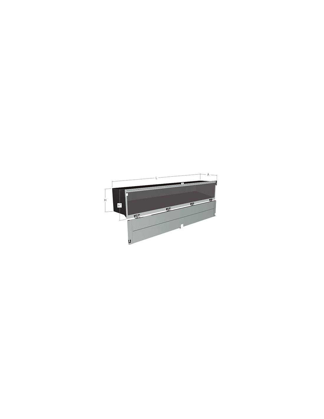 CAJON PORTARREMONTAS 3240 TAPA FRONTAL DE ALUMINIO CUERPO GALVANIZADO CAJON PORTARREMONTAS 3240 TAPA FRONTAL DE ALUMINIO CUERPO GALVANIZADO