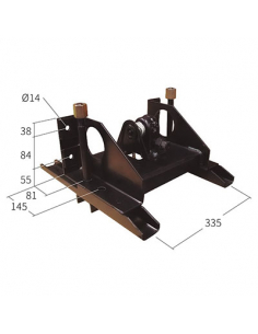 ELEVADOR  SOP RUEDA,CENTROS A 335,10 AG,ESP CORTO SIN MANIVELA HEX 32