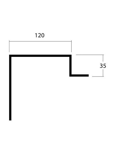 CANTONERA DELANTERA 120X35X2800 FIJA