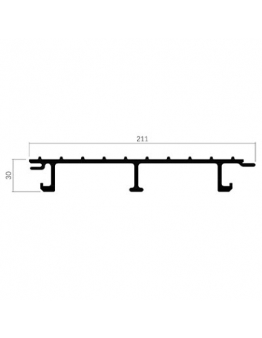 PERFIL SUELO ALUMINIO 30 X 200 L4600