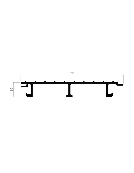 PERFIL SUELO ALUMINIO 30 X 200 L4600