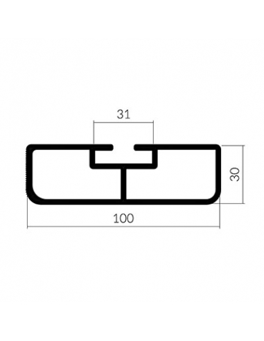 PERFIL RECTANGULAR ANTIEMPOTRAMIENTO L 3500