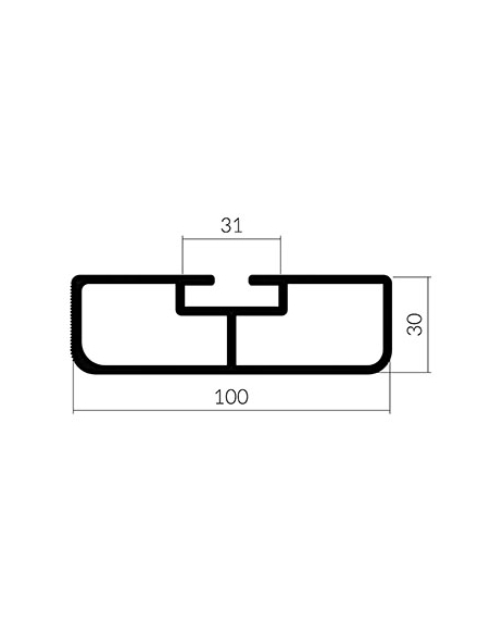 PERFIL RECTANGULAR ANTIEMPOTRAMIENTO L 3500