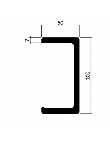 PERFIL VIGA CENTRAL U 50 X 100 X 50 X 7 L 4500