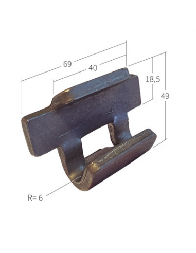 UÑA PARA BISAGRA TAC INOXIDABLE