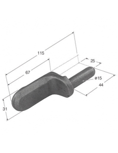 MACHO DE FORJA M8-G PARA BISAGRA GRUESA