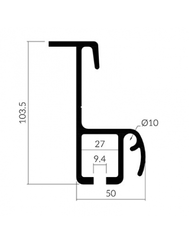 PERFIL DE LONA LATERAL 100 L 6750