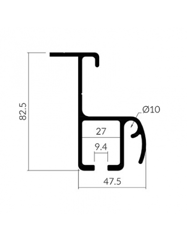 PERFIL DE LONA LATERAL DE 80 L 5000