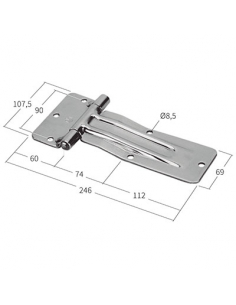 BISAGRA FURGON (70 X 195) MODELO PL CINCADA