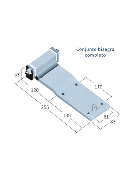 BISAGRA DE PALA DE ALUMINIO CON CASQUILLOS