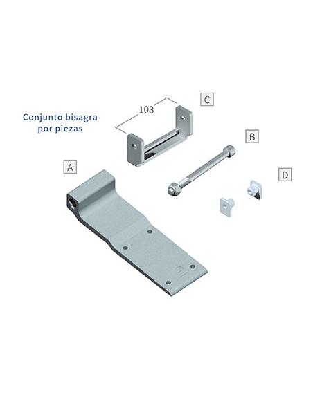 BISAGRA DE PALA DE ALUMINIO CON CASQUILLOS