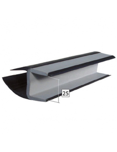 PERFIL PVC PARA PUERTAS BOCA 25 mm L 5000