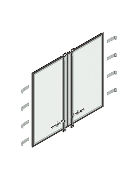 Conjunto completo de puerta con cierres exteriores