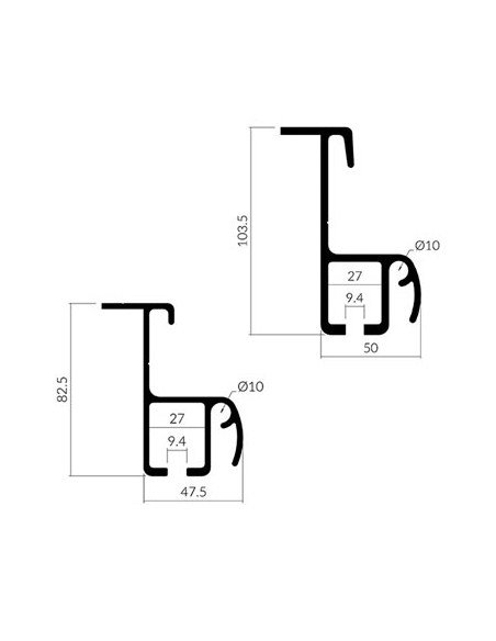 Perfiles para adaptar a lateral botellero