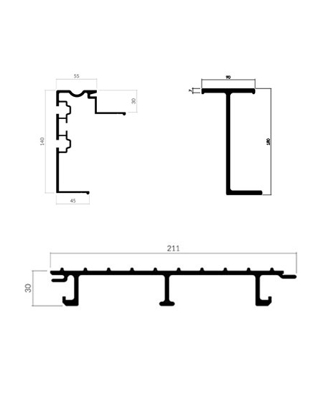 Perfiles para suelo de aluminio