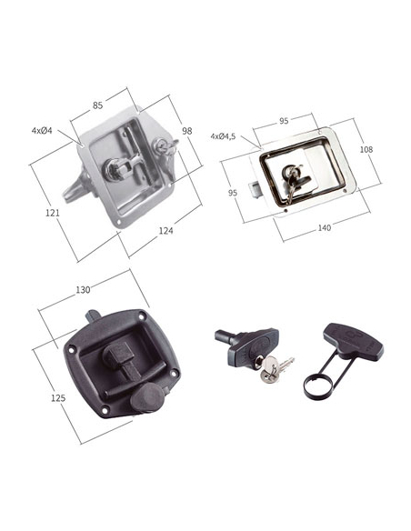Cierres con llave para cajón