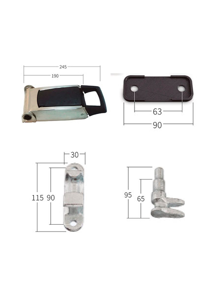 Falleba exterior con cerradura